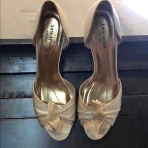 Ivory Satin Kate Spade Heels